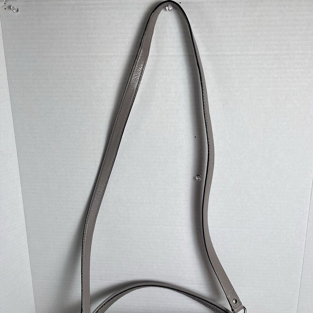 Kate Spade Leila Women's Grey Pebbled Leather Zip Crossbody Purse W/Tassel - Picture 5 of 16